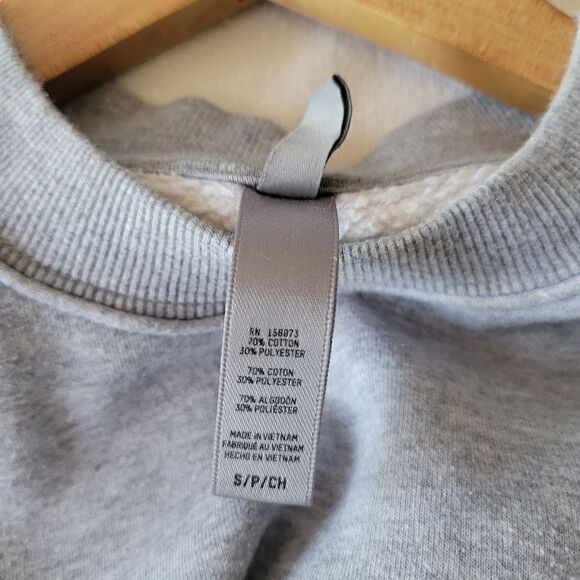 Skims Cotton Fleece Light Heather Grey Classic Crewneck Small - Picture 6 of 7
